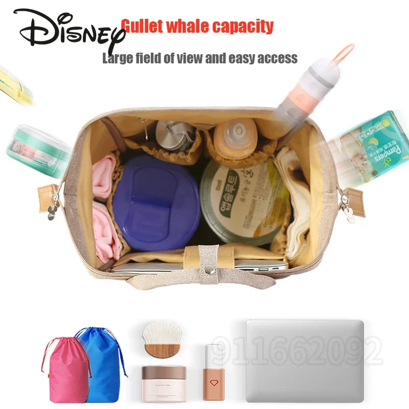 Disney Original New Diaper Bag Backpack Luxury Brand Fashion Baby Diaper Bag Backpack Cartoon Cute Baby Bag Multifunctional