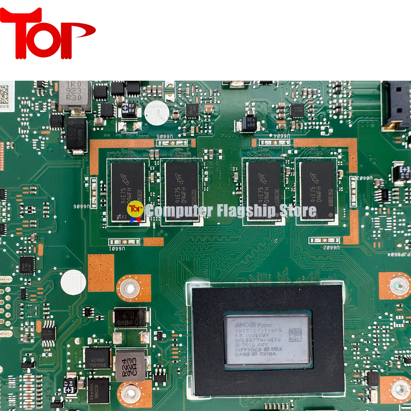 Imagem -05 - Placa-mãe do Portátil para Asus Zenbook Flip 14 Mainboard 8g-ram Q406da Q406q Q406 Ux462qa Um462da R33200 R5-3500u R7-3700u Ux462da