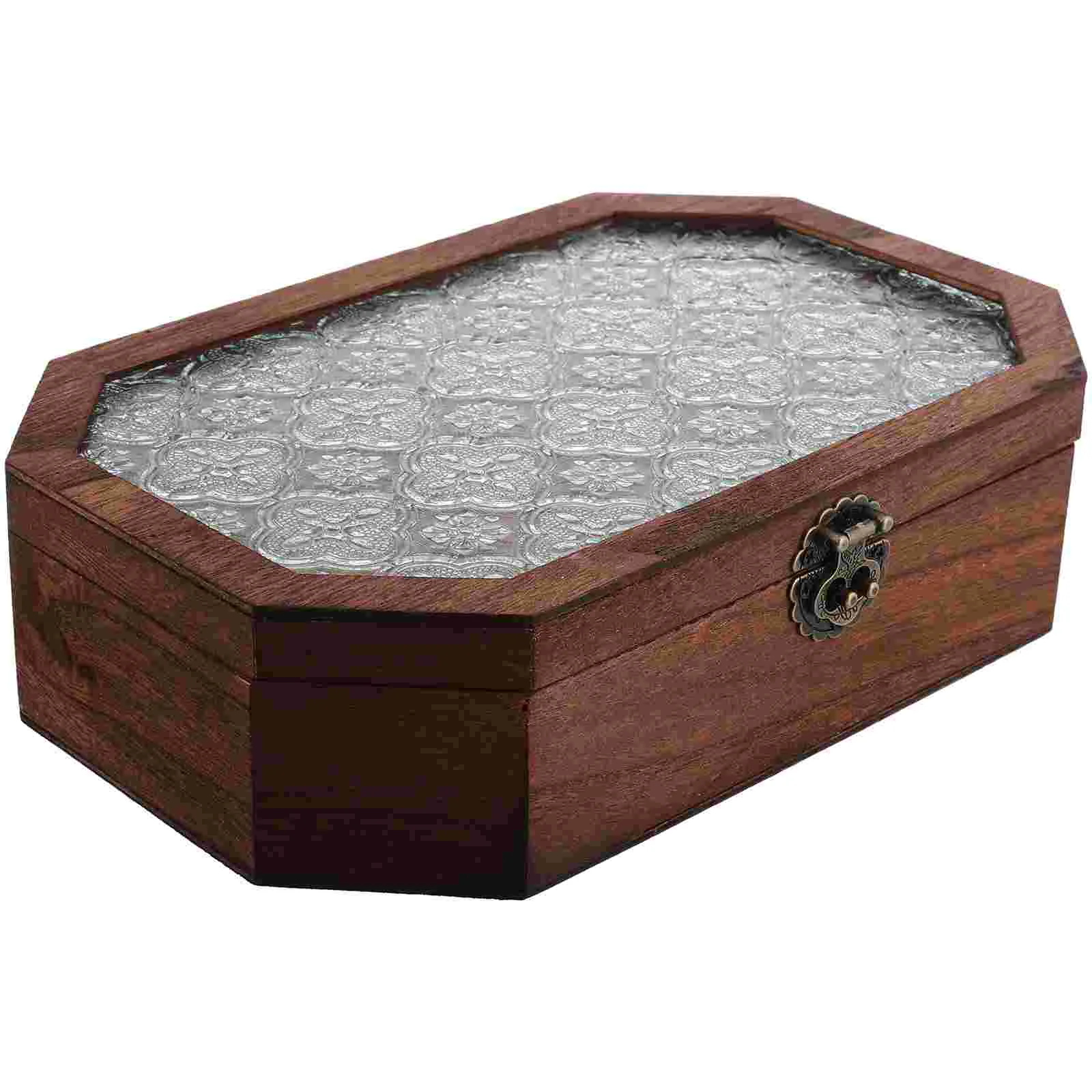 Vintage Storage Box Aesthetic Stuff Vanity Desktop Dresser Organizers Paulownia Make up Jewelry