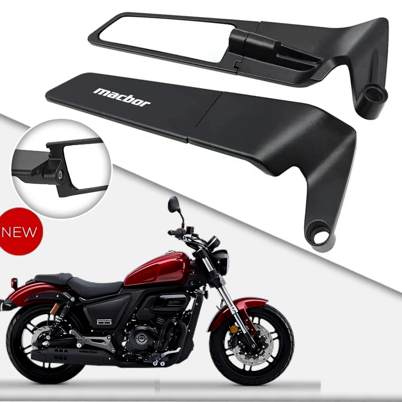 Motorcycle CNC Rearview Mirrors HD Motorbike End Side Mirror For Macbor Montana XR1 XR5 500 Rockster flat 125 Mile500 Ei