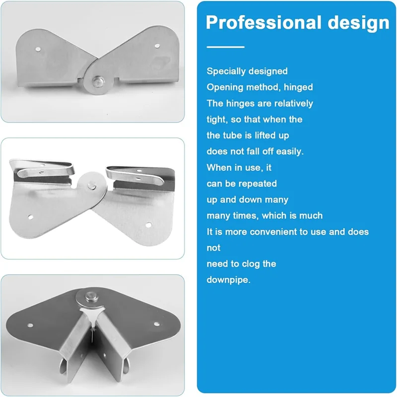 Gutter Downspout Hinges,1 Pair/2 Pcs Gutter Extension Hinge,Down Spout Drain Extension Hinge,For Square Rectangle Gutter-AB52