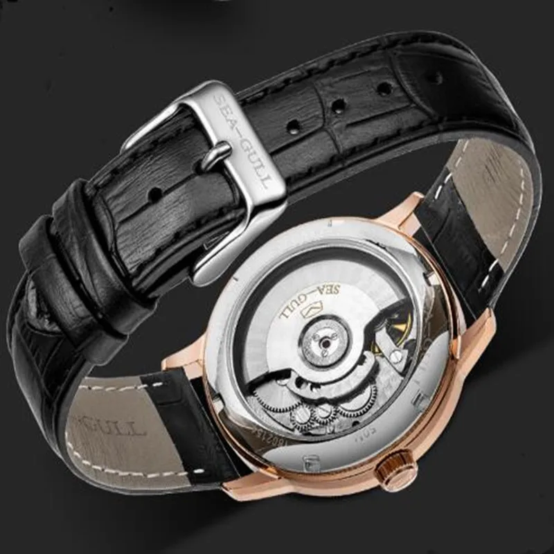 Seagull Automatic Mechanical Watch for Men 40MM Classic Dress Watch Business Clock 50M Waterproof Sapphire Mirror 819.12.6061