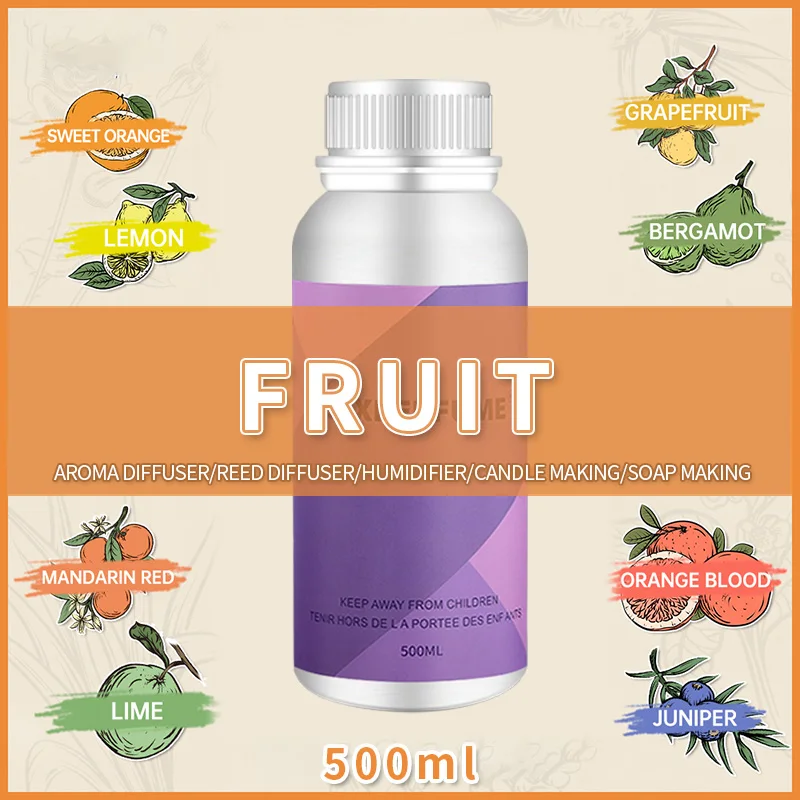 

Diffuser Essential Oils Fruit Collection 100ML And 500ML Fragrance Perfume Oil Flavoring For Home Professional Air Freshener