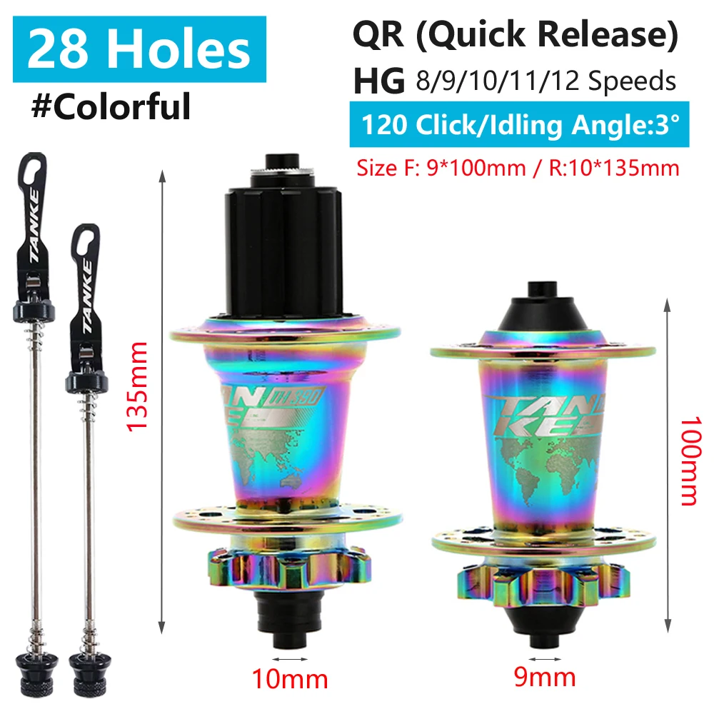 TANKE 120 Click Nabe 6 Lager MTB Mountainbike Nabe Vorne Hinten Durch HG 28 32 36 Löcher Scheibenbremse Fahrradnaben 8 9 10 11 12 Geschwindigkeit