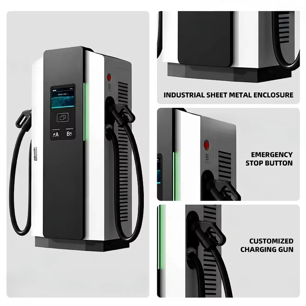 New 60kW DC EV Charging Pile with Liquid Cooling and IP55 Protection for Smart EV Solution at Gas Station Upgrade
