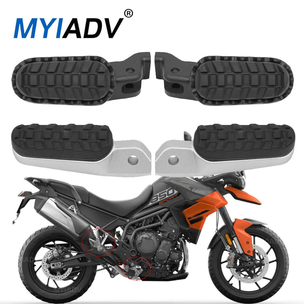 Motorcycle Front Footrest Rear Passenger Footpegs Foot Pegs For TIGER 900 GT GT PRO RALLY 2020-2024 TIGER 850 SPORT Tiger 1200