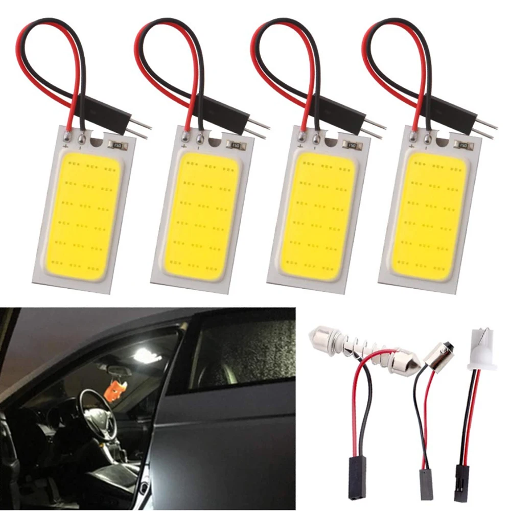 

4 шт. белый T10 W5w Cob 21SMD автомобильный светодиодный интерьерный светильник для чтения лампа купольный гирлянда автомобильная панель лампа 1 шт.