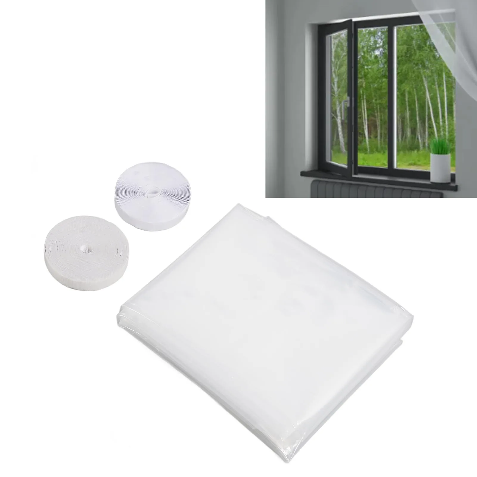 Clear Window Insulation Film Reusable Winter Window Insulation Film Keep Comfort Easy Install for Various Window for Office