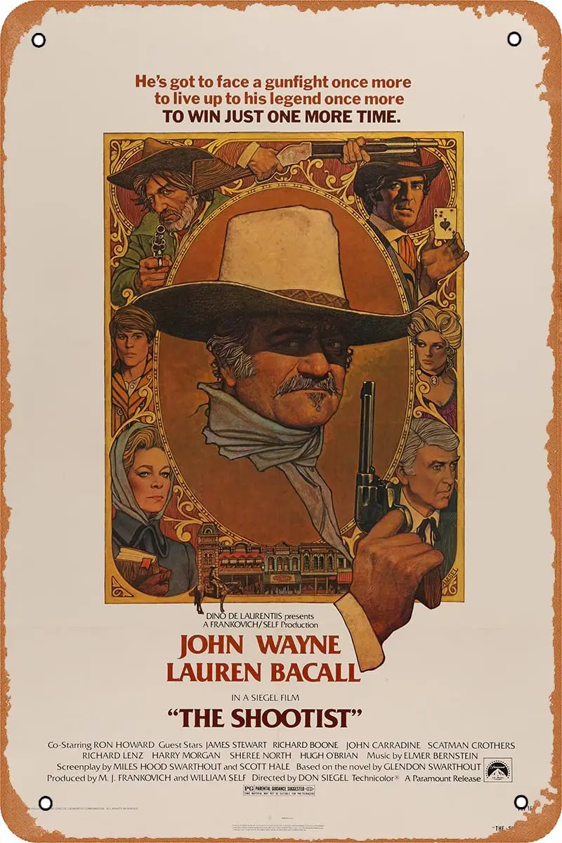 Der SHOOTIST Film Metall Poster Blechschild Retro Kunst Wanddekoration für Home Club Store Bar Cafe