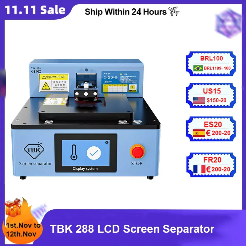 

TBK 288 LCD Screen Separator Automatic Heating Disassembly Machine for 5-13 Promax Screen Removal