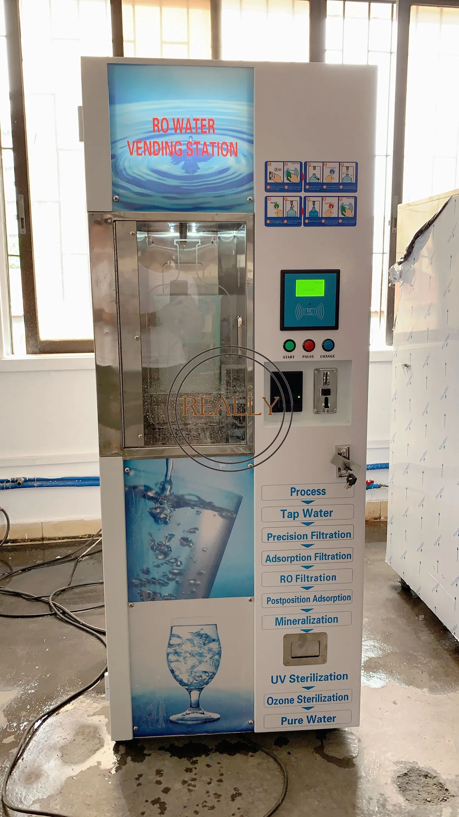 400GPD Reverse Osmosis System RO Water Vending Machine Commercial High Quality Pure Water Purification Vending Machine