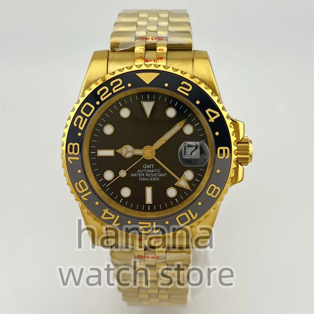 

Золотые мужские автоматические часы для дайвинга NH34 GMT DG3804, 40 мм, с безелем на 120 щелчков, сапфировым стеклом, керамическим безелем, водонепроницаемостью до 100 метров.