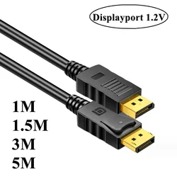 1M 3M 5M DisplayPort 1.2V Cable For TV Box PC Laptop 4K 2K 1080P To DP 1.2 Display Port Cable Adapter Audio Video HD Wire 3 5 m