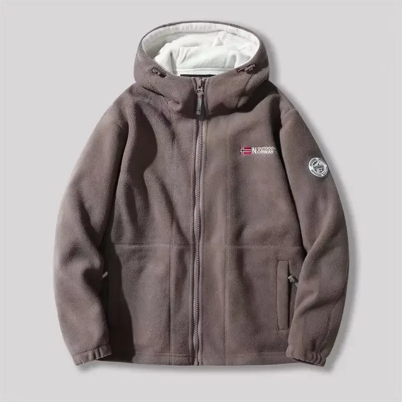 Mens Fleece Jacket Full Zip Up Hooded Sweatshirt Full Zipper, Fleece Lined, Pockets, Heavyweight Hooded Coat Winter, Warm, Thick