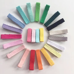 20pcs 3.5/5cm Hair Clips Fabric Covered Hairpin Base For DIY Girls Bows Hairpins Cute flower Hair Jewelry Accessories Components