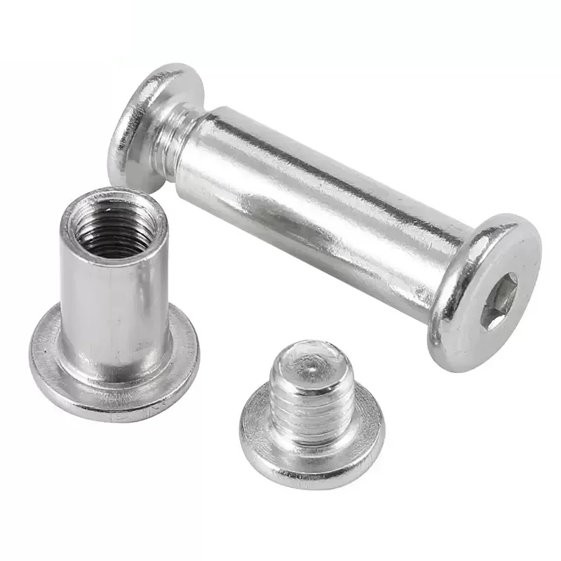 

304 Stainless Steel Flat Hex Hexagon Socket Head Screw Locking Splint Screw Nut Combination M2 M3 M4 M5 M6 M8 M10