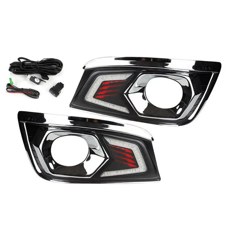 

Prominent 1 Pair LED DRL Car Daytime Running Lights Fog Lamp With Harness Switch For Toyota Fortuner 2012 2013 2014