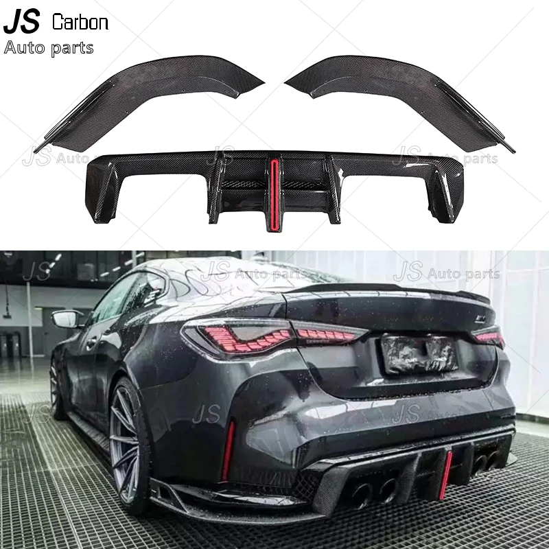 

Диффузор bibir Bumper Montpel serat karbon, denganfritt LED, Splitter ddy, Bodykit FRP для BMW 4 seri G82 G83 M4 2021+