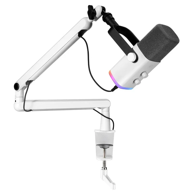 

Durable low profile adjustable boom arm cable streaming USB microphone