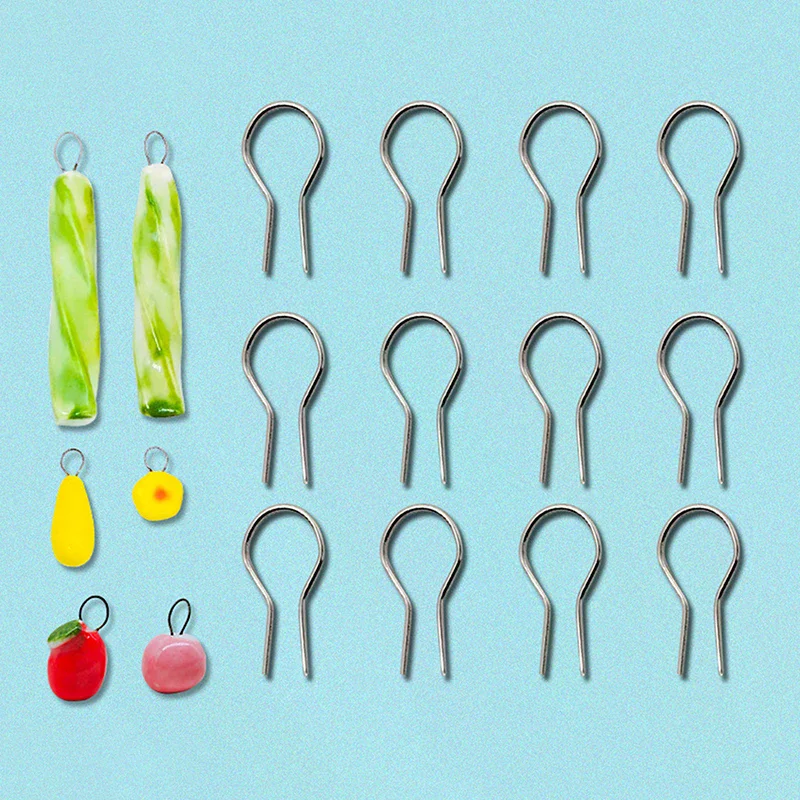 50/100Pcs Pottery Hanging Burning Needle Ring High Temperature Resistant Material DIY Ceramic Jewelry Hanging Ring Pottery Tools