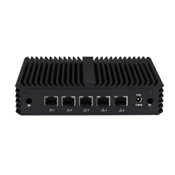 Atacado intel celeron j4125 quad core mini roteador macio, 5 intel I255-V nics para pfsense opnsense vyos firewall