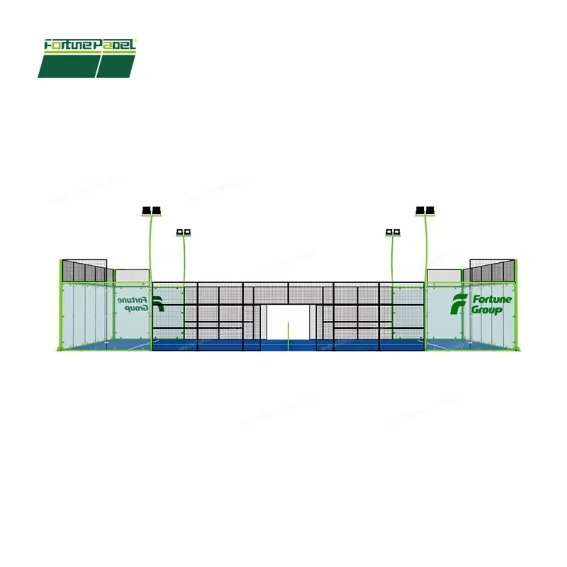 Super Padel Tennis Court Manufacturer Professional 12mm Artifical Turf Panoramic Padel Tennis Court