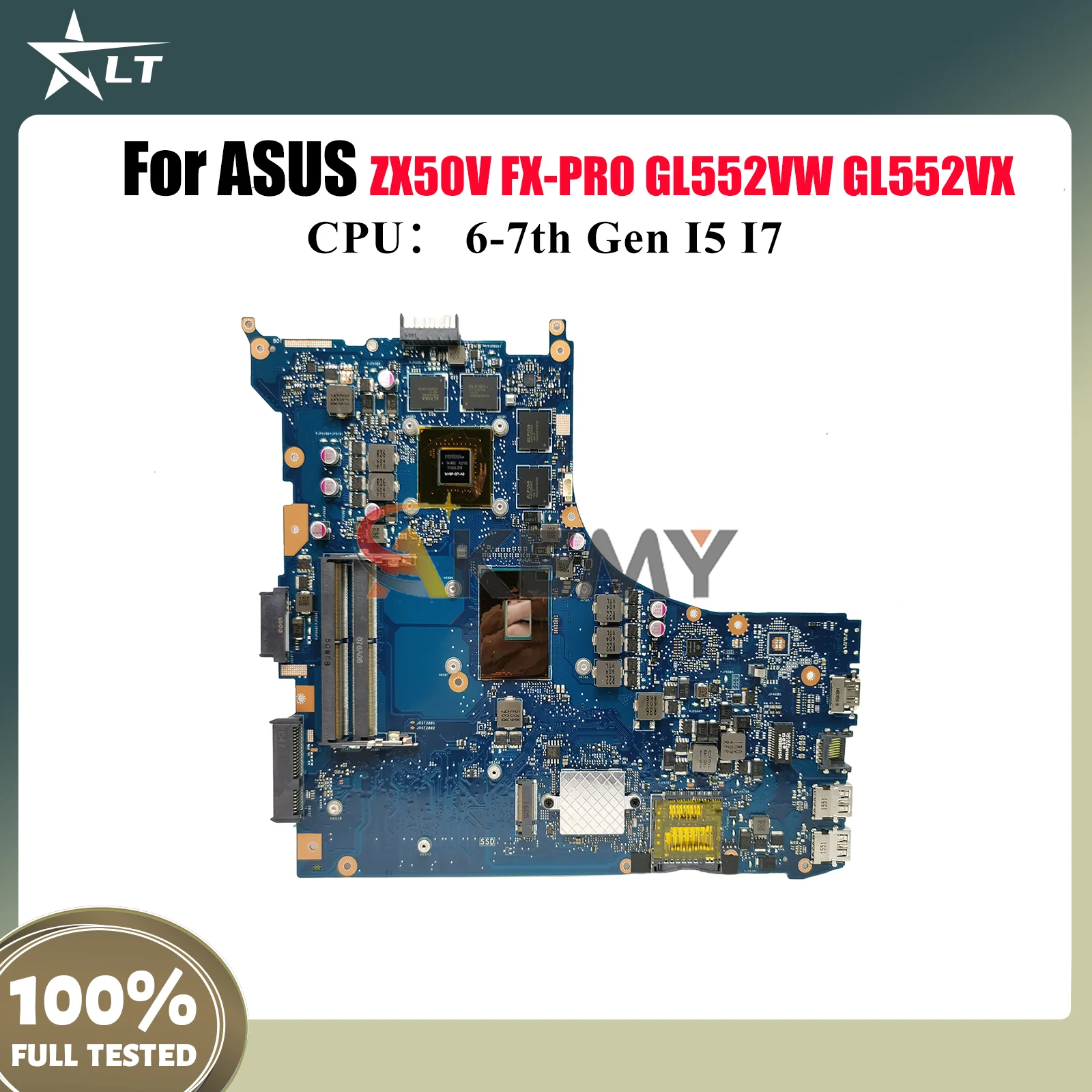

GL552VX Материнская плата для ноутбука ASUS ROG GL552V GL552VX FX-PRO GL552VXK ZX50V Материнская плата для ноутбука с процессором I5 I7 100% тесты OK stk