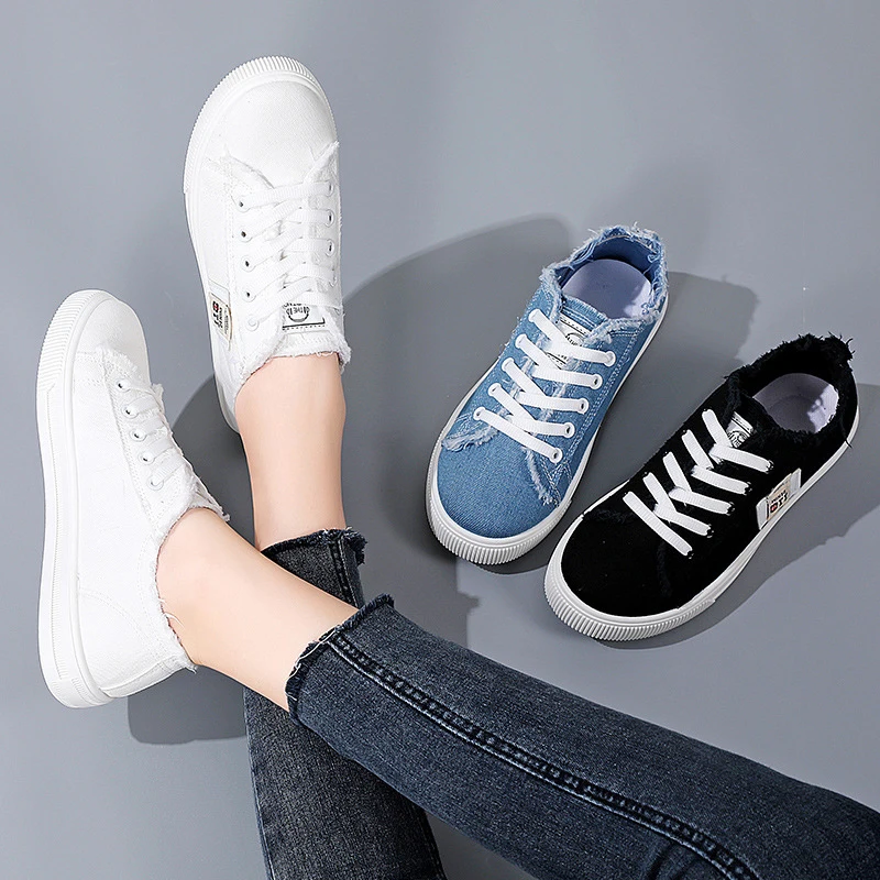 Women Canvas Shoes Breathable Women Fashion Casual Sneakers Student Flat Casual Shoes Sneakers Women Vulcanize Walking Shoes