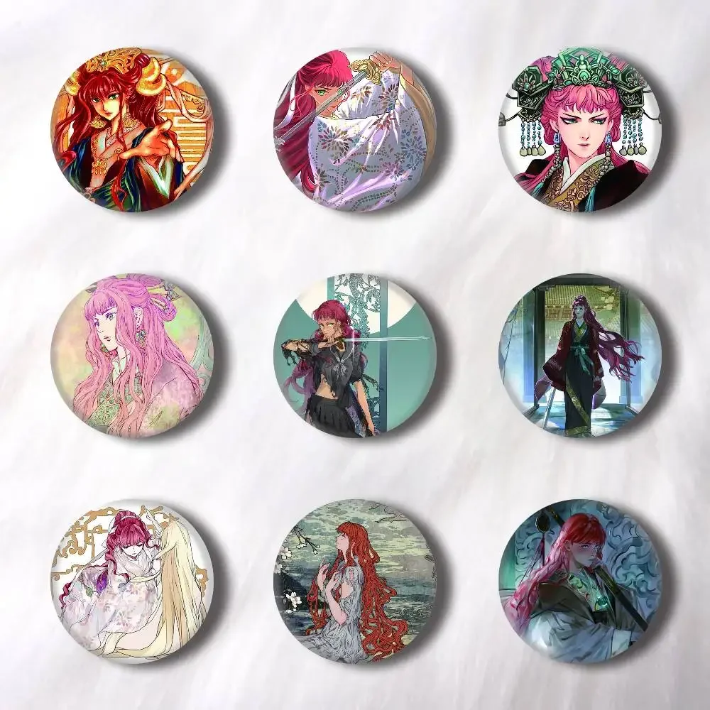 YOKO Anime The Twelve Kingdoms Creative Round Button Badges Cute Pin Brooch for Backpack Clothes Lapel Jewelry