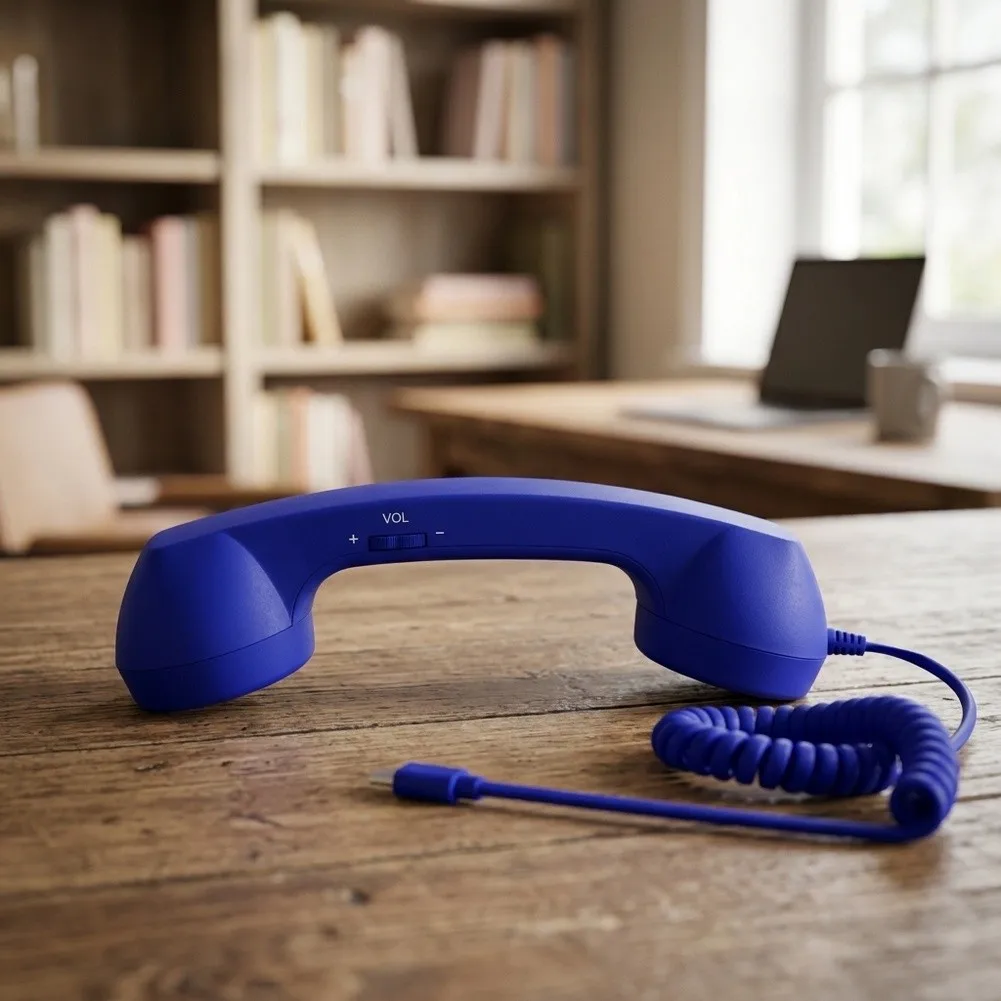 For Retro-Looking Handset with Type-C Termination Point and ABS Material Properties Supporting Regular Handling