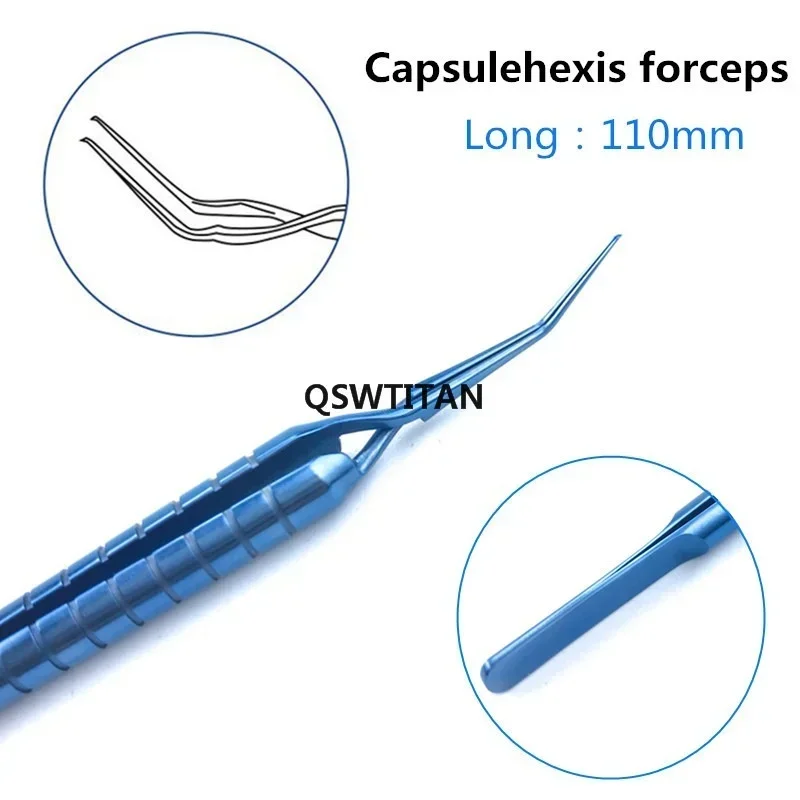Titanium Akahoshi Capsulorhexis Cross Action Forceps Pet Ophthalmic Surgical Instruments 110mm