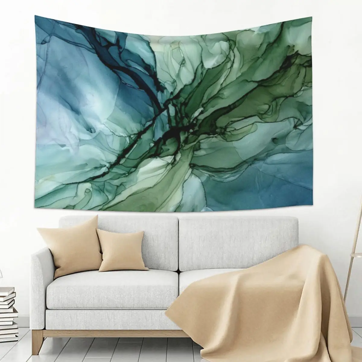 

Nature Landscape Inspired Abstract Flow Painting 1 Tapestry