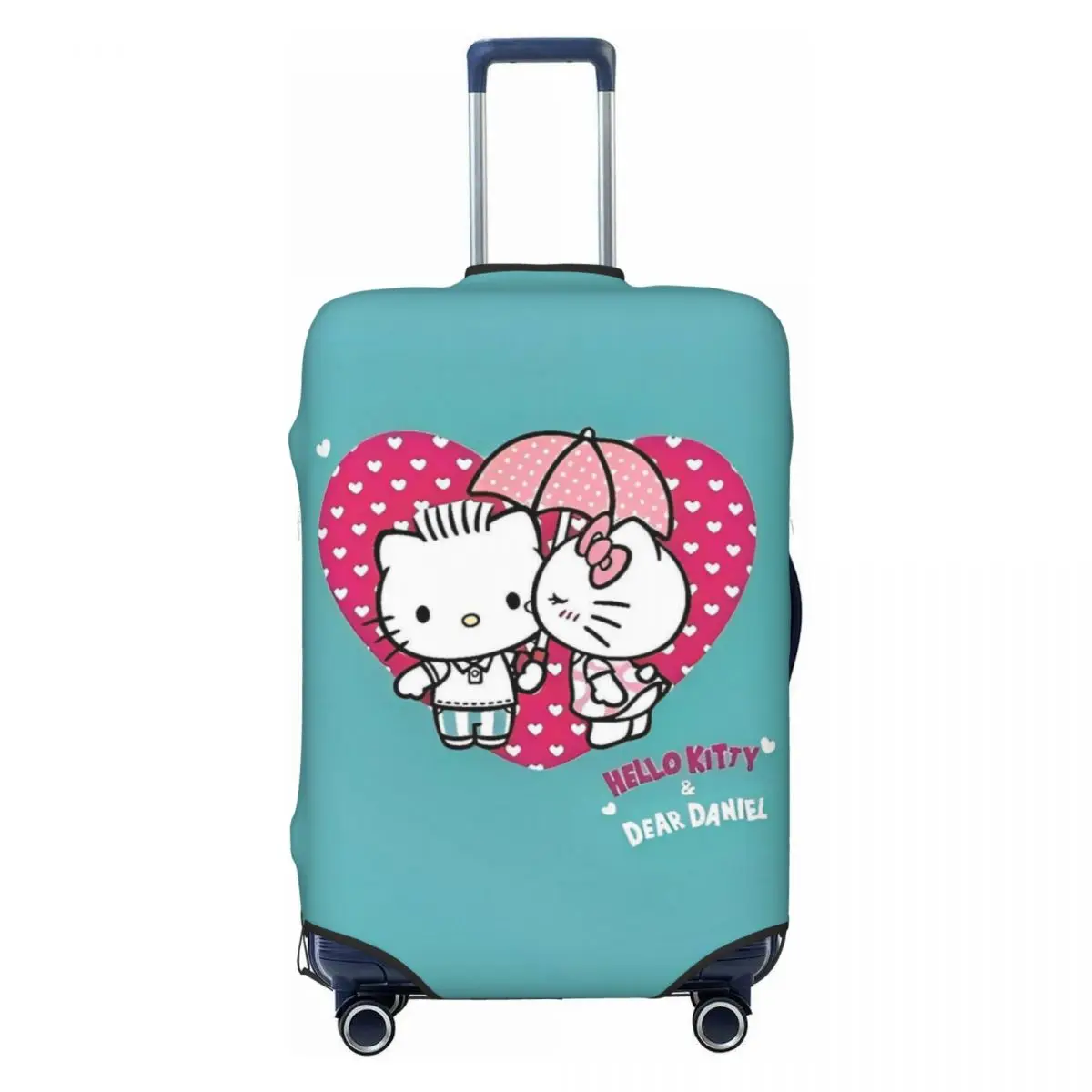 

Hello Kitty Cat Animal Print Suitcase Cover Vacation Business Elastic Luggage Supplies Protection
