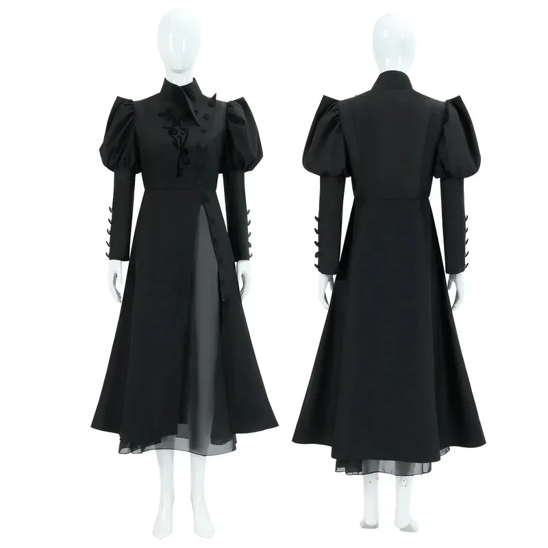 أزياء الساحرات التأثيرية الشريرة لفيلم قوطي أزياء غليندا إلفابا التأثيرية للحفلات لعب الأدوار بدلة وردية فستان أسود رداء قبعة