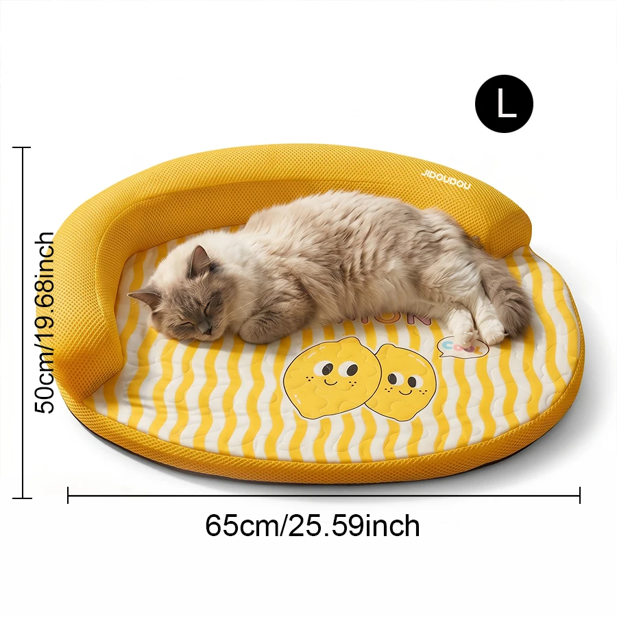 Cama fresca para gatos y perros pequeños y medianos, lavable y transpirable - imagen 3