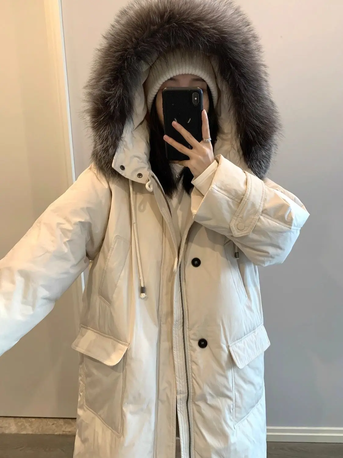

2026 Winter Women's Down Cotton Jacket Loose Hooded Workwear Oversize Faction Overcomes