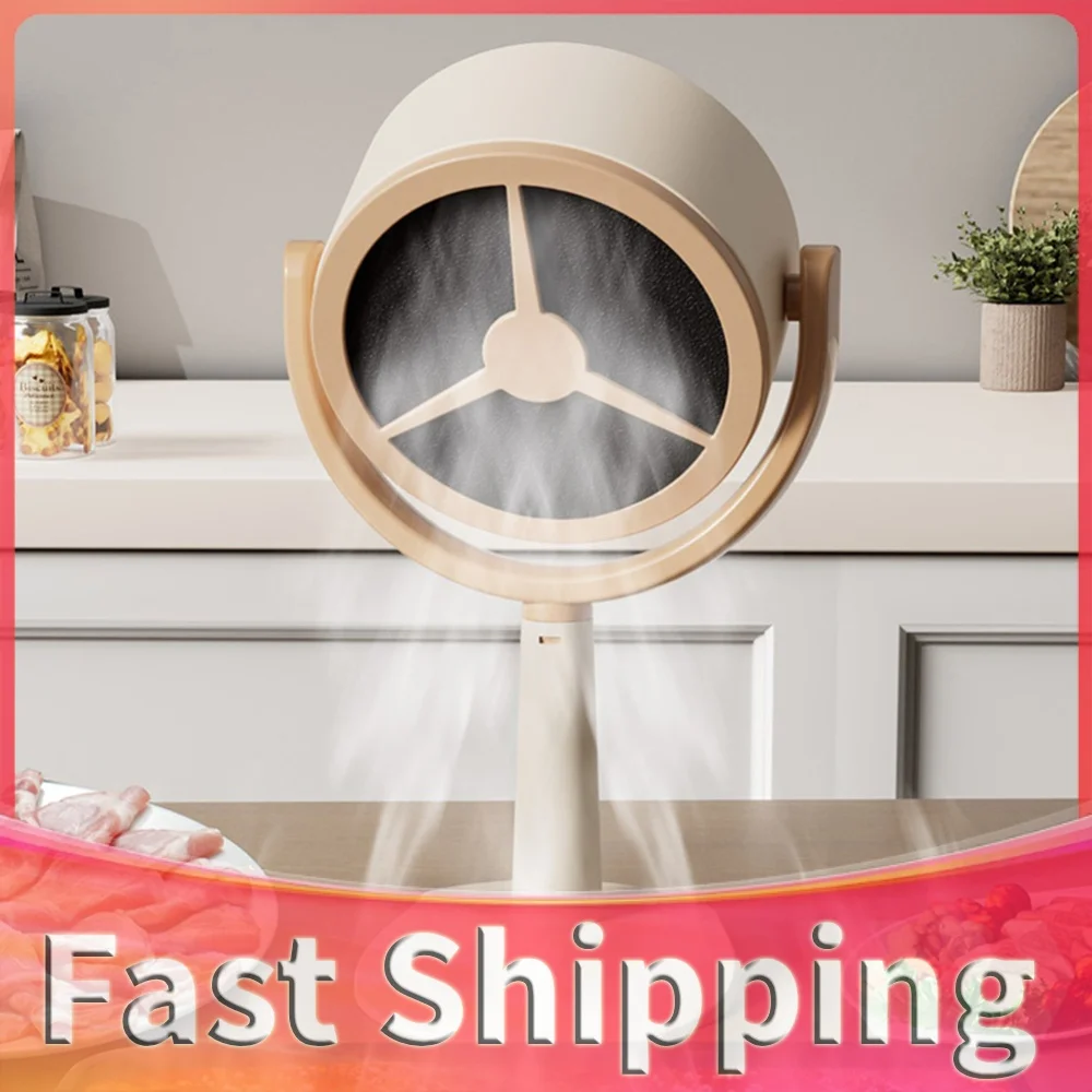 Desktop Range Hood Extractor Exhaust Portable USB Charging Small Ventilator Adjustable Angle for Indoor BBQ Hot Pot