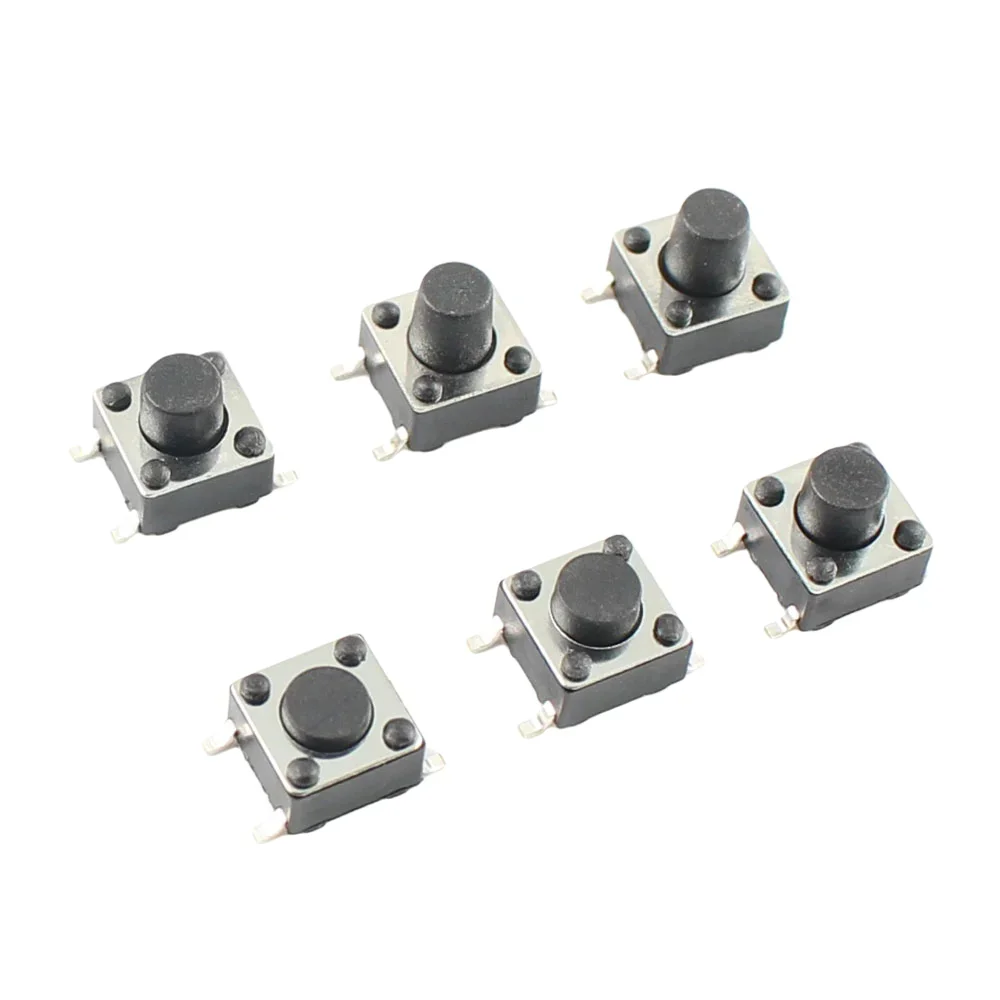 50pcs Micro Switch 6*6*4.3/5/6/7mm Momentary SMT SMD Tactile Tact Push Button 4Pin 6x6x4.3mm 6x6x5mm 6x6x6mm 6x6x7mm