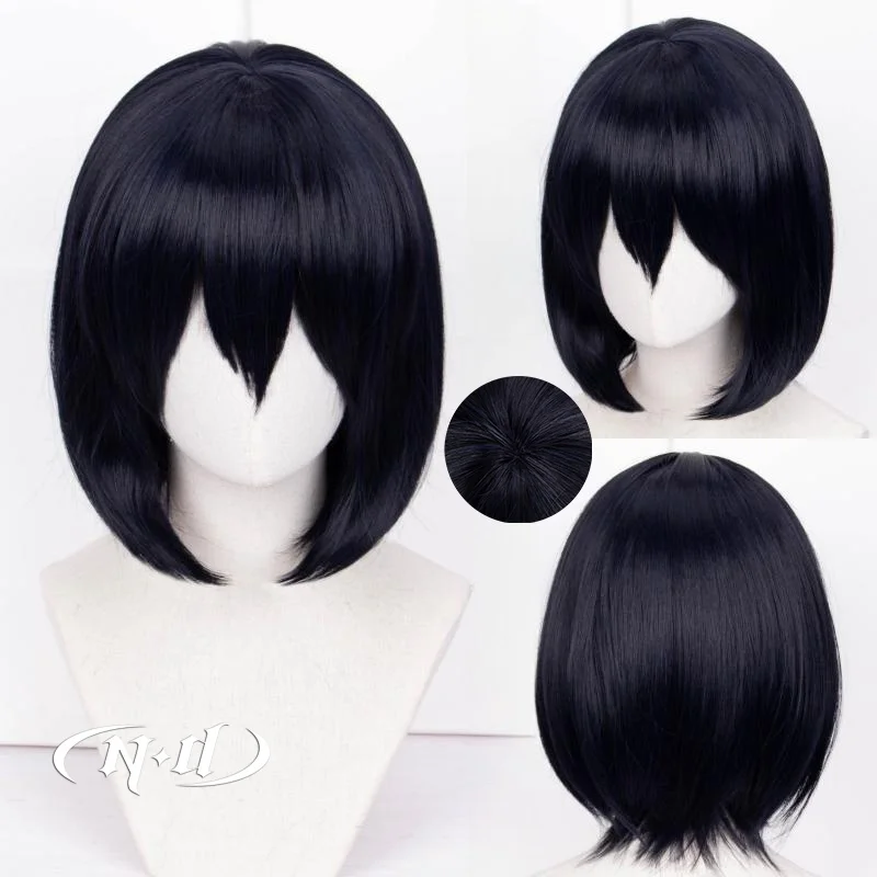 

ND Anime Cosplay Wigs Howl Jenkins Pendragon Cosplay Blue Black Hair Wigs for Comic Con Coser Costume Theme Party Synthetic