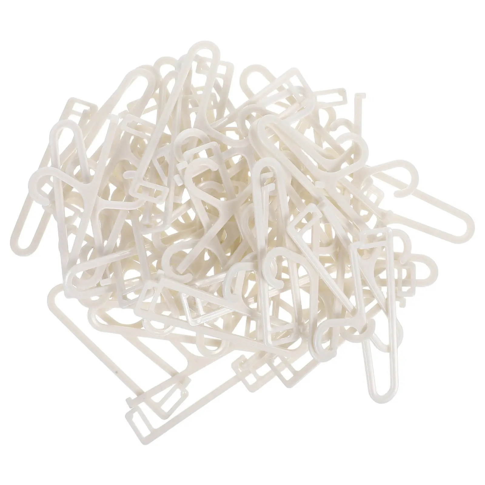 

50Pcs Plastic Mini Clothes Hangers - Lightweight Display Stand for Gowns Outfits Easy Assembly Hanger for Miniature Wardrobe