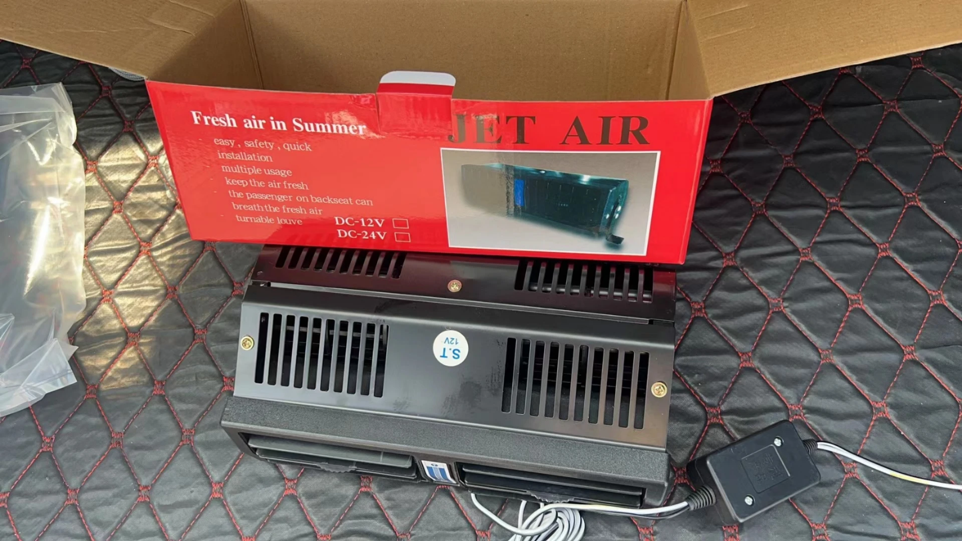 Car Electric Fan Large Truck 24v Volts Strong Cooling Large Wind Van 12v Engineering Vehicle Metal Electric Fan