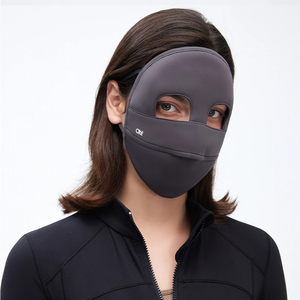 OhSunny hiver chaud couverture complète du visage, masque thermique léger épaissir masques doublure respectueuse de la peau, poussière extérieure coupe-vent UPF50 +