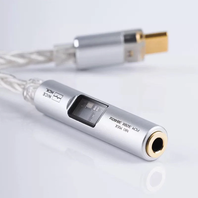 NK1 MAX USB DAC Dongle Type C to 3.5mm Headphone Cable Amplifier CX31993+MAX97220 Dual Chip 32bit/384kHz HiFi Audio Adapter