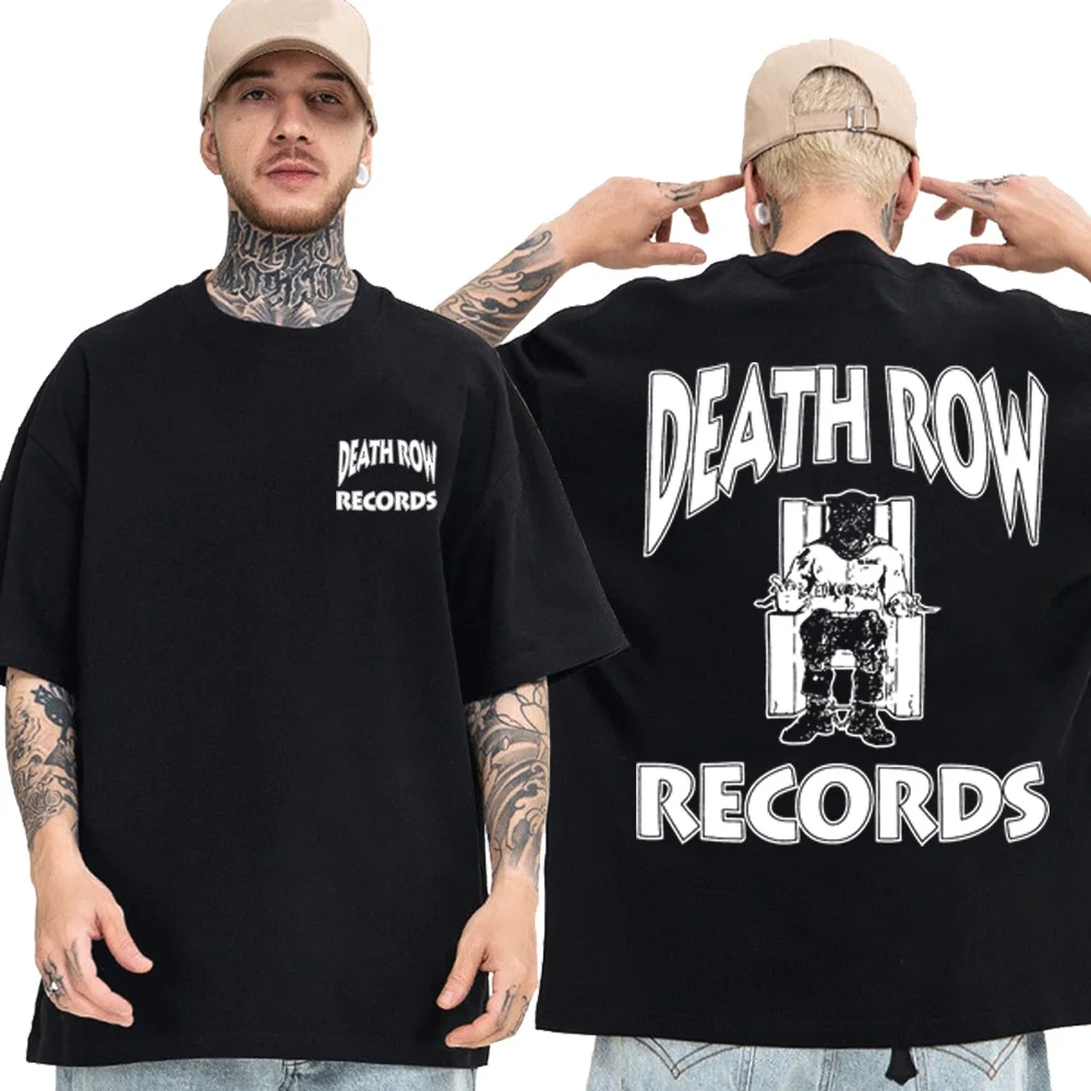 Death Row Records Dr Dre Tupac T-Shirt New Fashion Streetwear Tee-Shirt O-Neck Hip Hop Tshirts