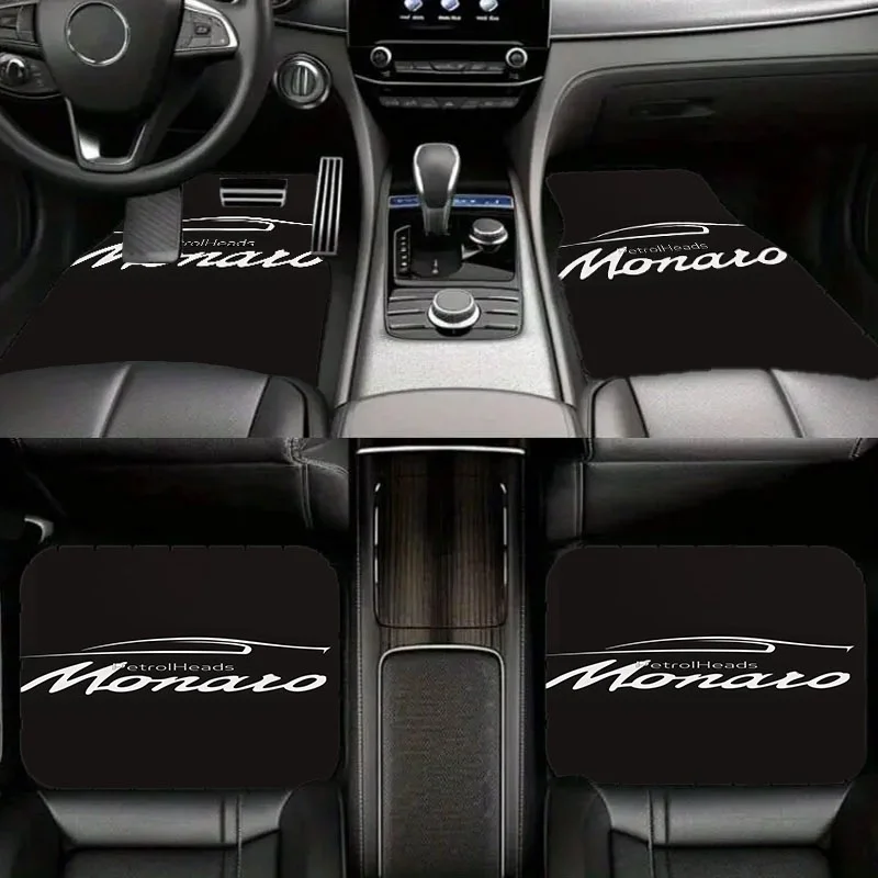 5pcs Car Floor Mats, PetrolHeads Monaro Themed, () Material, Universal For Automotive Interiors, Stylish Car Outline Design, Ide