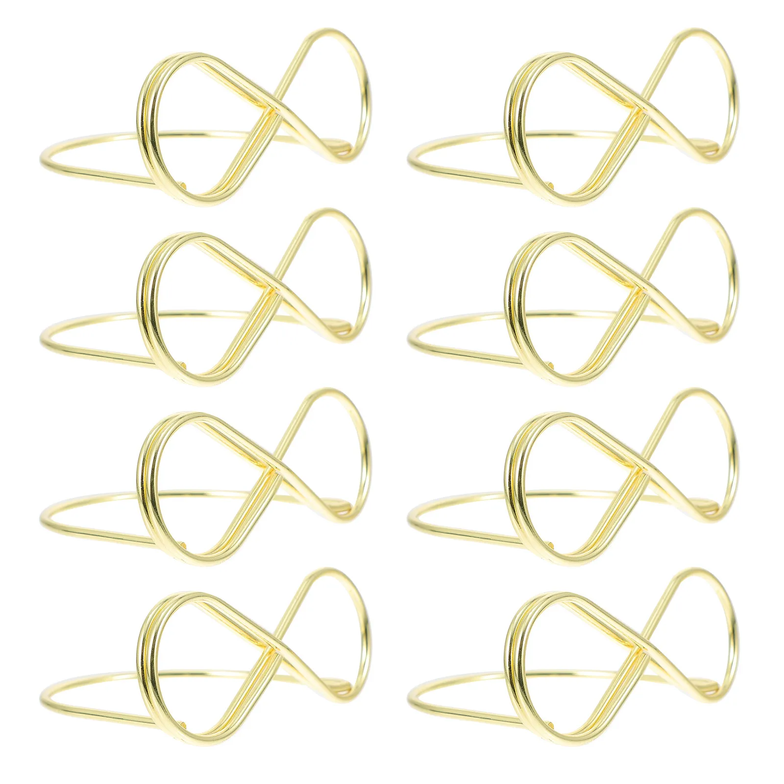 20Pcs Smooth Polished Metal Bow Shape Memo Clamp Tabletop Photo Clip Desktop Note Holder Menu Card Stand Office Home