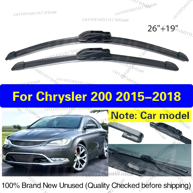 

For Chrysler 200 2015 2016 2017 2018 Car Front Wiper Blades Window Windshield Windscreen Clean Window Car Accessories 26"+19"