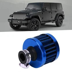 13mm/0.5in Mini Air Intake Filter Vent Crankcase Breather Universal Car Accessory Noire