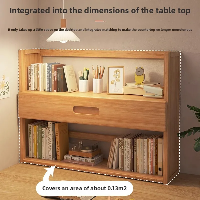 Natural Bamboo Home Desktop Organizer Multi-Tier Window Sill Bookshelf Balcony Storage Cabinet