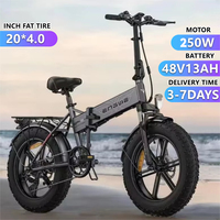 Electric Bicycle ENGWE EP-2PRO Folding 250W Powerful Motor 48V13Ah Lithium Battery E Bike Adult 20*4 Inch Fat Tire Electric Bike